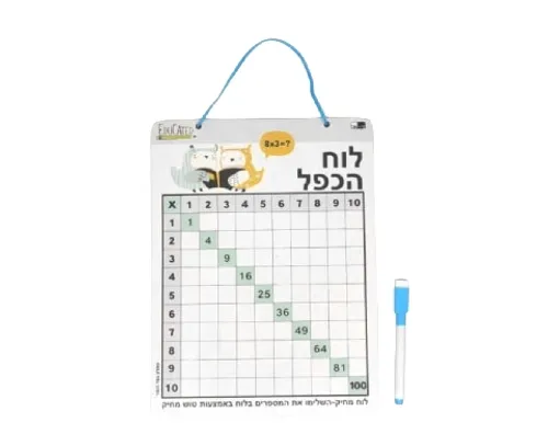 לוח הכפל מחיק - 28/21 ס