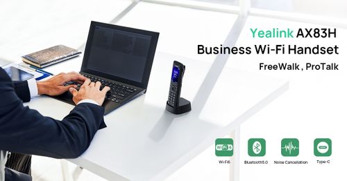 טלפון אלחוטי Yealink AX83H Wi-Fi Handset