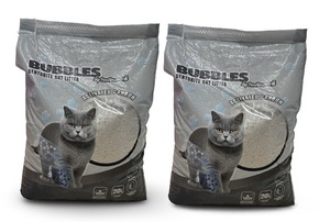 2 יח' באבלס חול מתגבש לחתולים עם פחם 40 ליטר BUBBLES