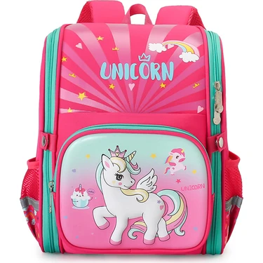 תיק גב לגן צבע ורוד בצורת יוניקורן לבנות