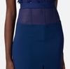 Crêpe skirt with tulle peplum