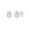 עגילי יהלומים אובליים 1.50CT זהב 14K