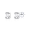עגילי יהלומים אמרלד 1.50CT זהב 14K