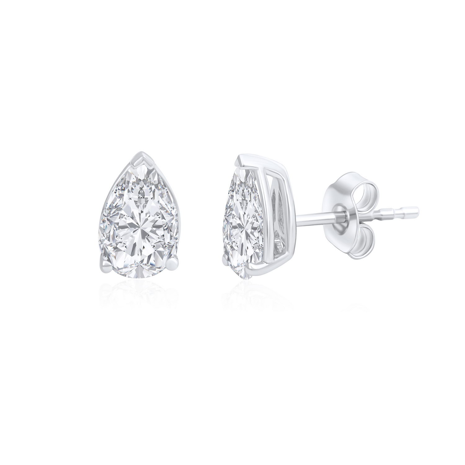 עגילי יהלומים טיפה 2.0CT זהב 14K