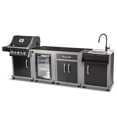 ROGUE MODULAR KITCHEN – NAPOLEON | גריל גז רוג 425 בלי כירה – NAPOLEON Rouge + יחידת מקרר + יחידות כיור + יחידת אחסון