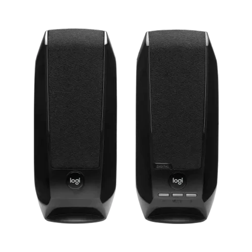רמקולים למחשב S150 USB שחור | לוג'יטק אריזה חומה OEM