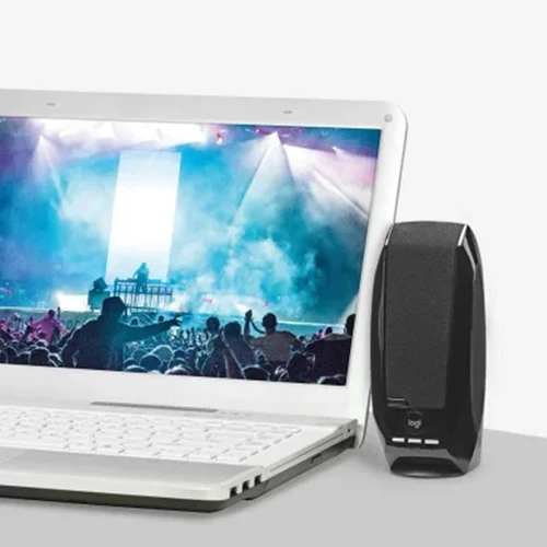 רמקולים למחשב S150 USB שחור | לוג'יטק אריזה חומה OEM