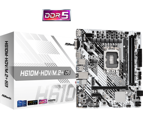 לוח אם ASRock H610M-HDV/M.2+ D5
