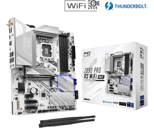 לוח אם – ASROCK Z890 Pro RS WiFi White