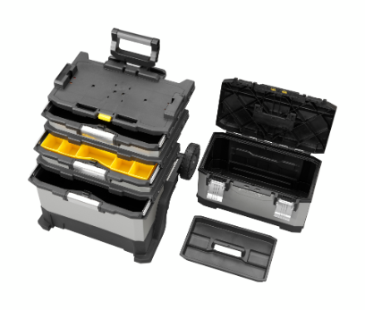 ארגז כלים מטאור מתכת + 3 מגירות על גלגלים | 1-95-622