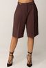 Bermuda shorts in crêpe fabric with jewel logo