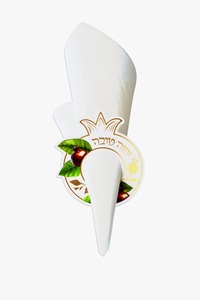 חבק מפיות נייר בצורת רימון -שנה טובה דגם תפוח זהב