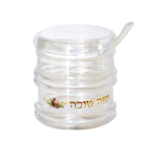 צנצנת פלסטיק דבש מהודרת כולל כפית
