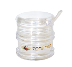 צנצנת פלסטיק דבש מהודרת כולל כפית