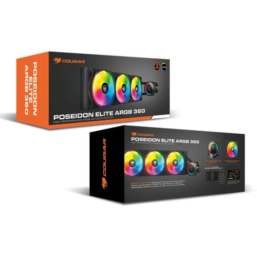 מערכת קירור נוזלי COUGAR Poseidon Elite 360 ARGB בצבע שחור