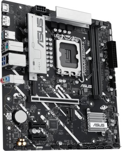 לוח אם ASUS PRIME GAMING B860M-K עם מערכת קירור מתקדמת, תאורת RGB וסוג Socket LGA 1851 למעבדי Intel Core Ultra.
