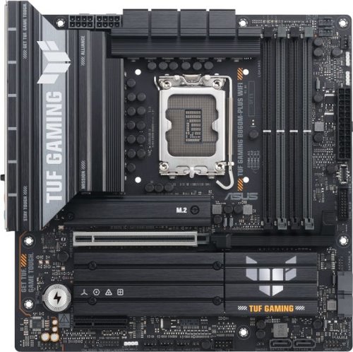 ASUS TUF GAMING B860M-PLUS עם חיבור רשת 2.5Gb ויציאות USB מגוונות.