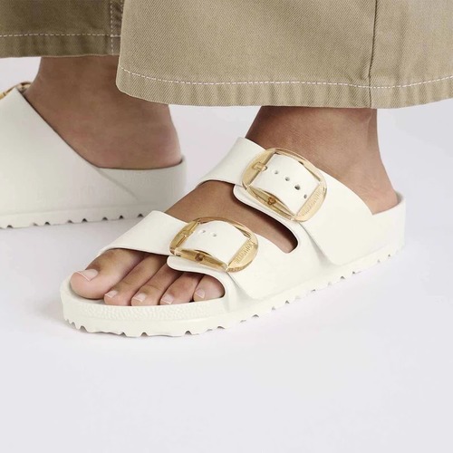 כפכף BIRKENSTOCK ARIZONA BIG BUCKLE EVA לבן מידות 36-41 לנשים עם אבזם זהב