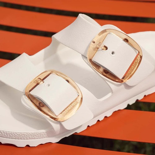 כפכף BIRKENSTOCK ARIZONA BIG BUCKLE EVA לבן מידות 36-41 לנשים עם אבזם זהב