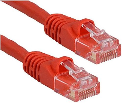 כבל רשת מסוכך CAT6a אורך 0.15 מטר אדום