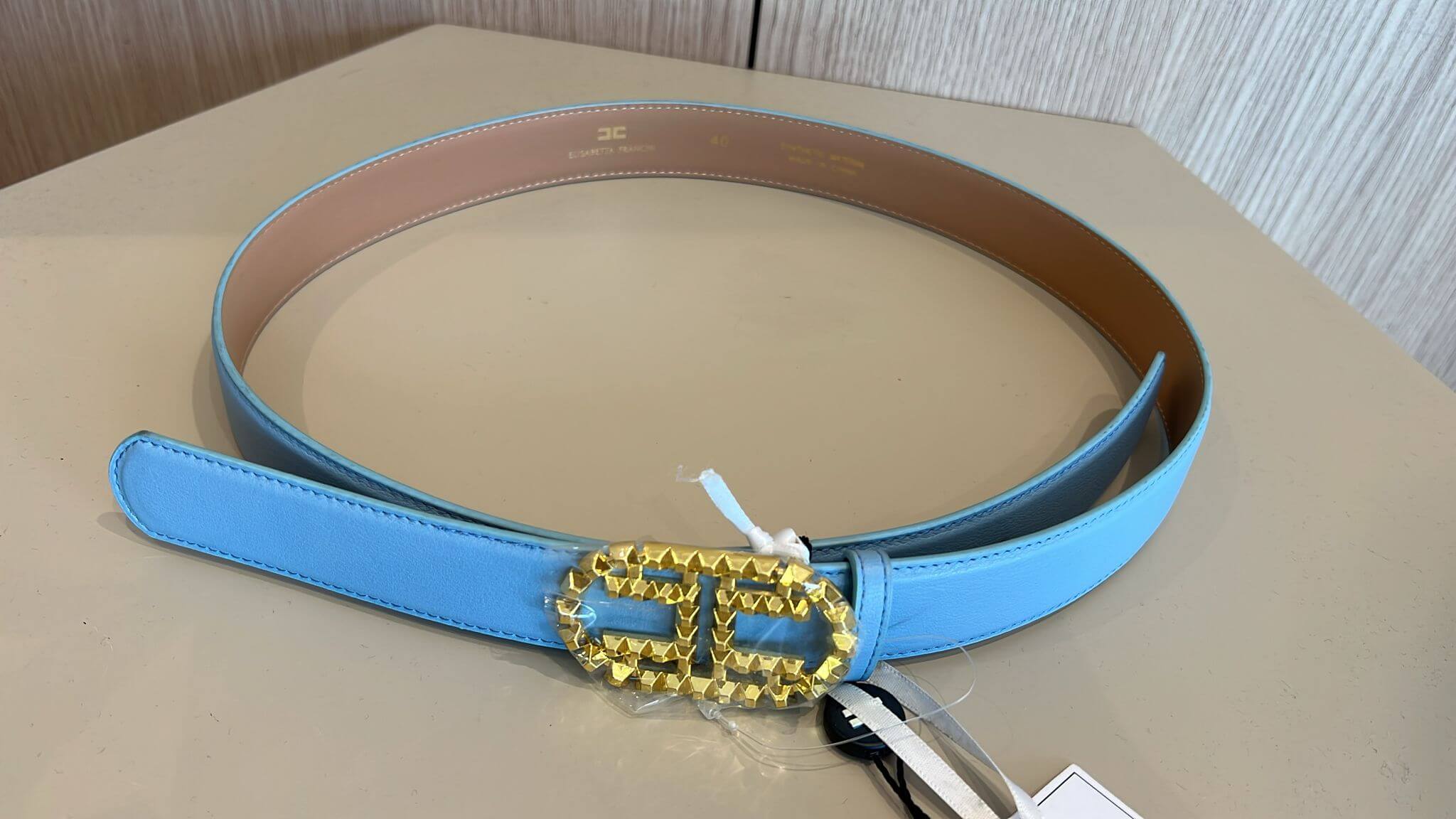 LEATHER BELT WITH LOGO