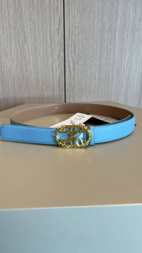 LEATHER BELT WITH LOGO