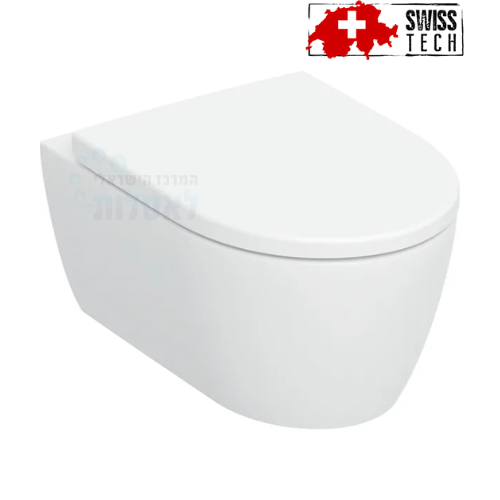 אסלה תלויה GEBERIT iCon 53 TurboFlush 503.045.00.1טורנדו כולל מושב הידראולי | לבן 