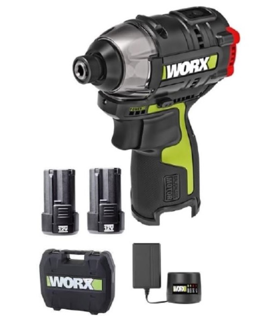 מברגת אימפקט WORX 12V WU132 2x2Ah