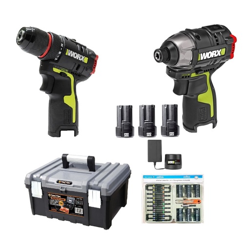 סט מברגות 12V בראשלס WORX