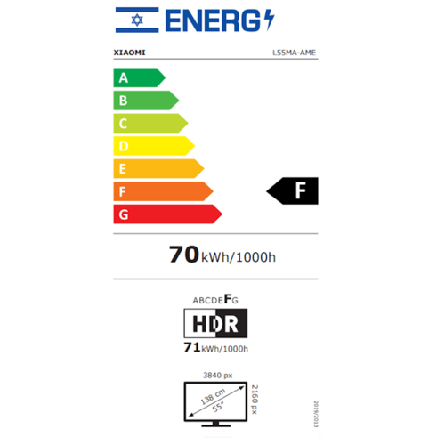 טלוויזיה ''55 4K שיאומי דגם TV A 55'' (2025)