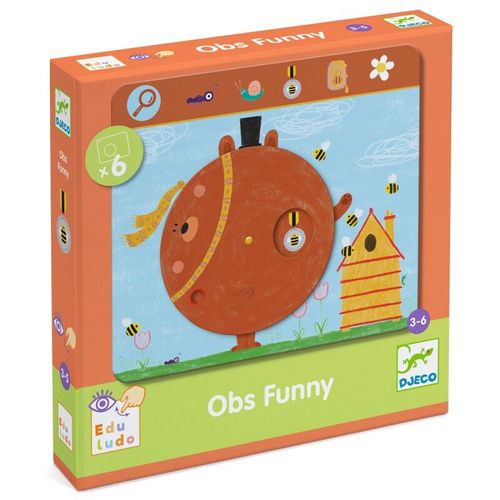 אריזת משחק חפש ומצא מצחיקול - לוחות למידה מונטסורי והבחנה חזותית של DJECO