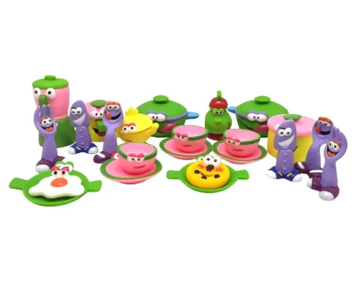 סט כלי אוכל רך דמויות - 30 חלקים