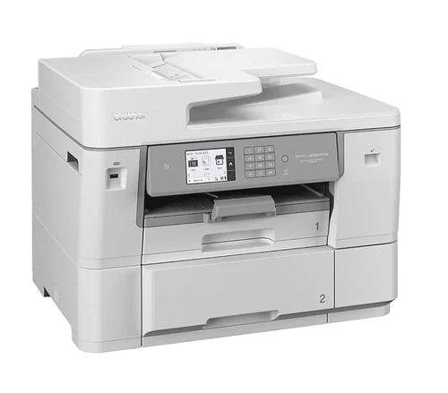 מדפסת הזרקת דיו All-in-One של Brother מדגם MFC-J6955DW מספקת הדפסה צבעונית במהירות גבוהה, סריקה והעתקה בגודל A3