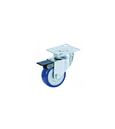 גלגל גומי 2'' PVC עם מיסב כפול (GS01) מסתובבת + מעצור עומס 35 ק''ג