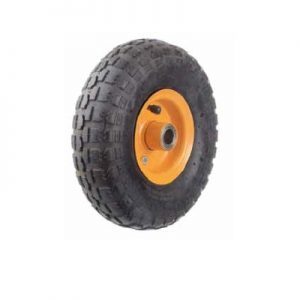 גלגל 10" גומי פניאומטרי אקצנטרי (GLP250) ציר 20 מ"מ + מיסב עומס עד 136 ק"ג 