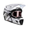 קסדת ליט קרבון / לבן כולל משקפי אבק - LEATT MOTO 9.5 HELMET CARBON V26