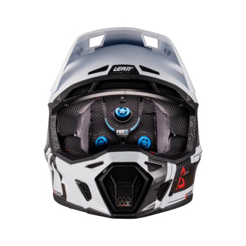 קסדת ליט קרבון / לבן כולל משקפי אבק - LEATT MOTO 9.5 HELMET CARBON V26