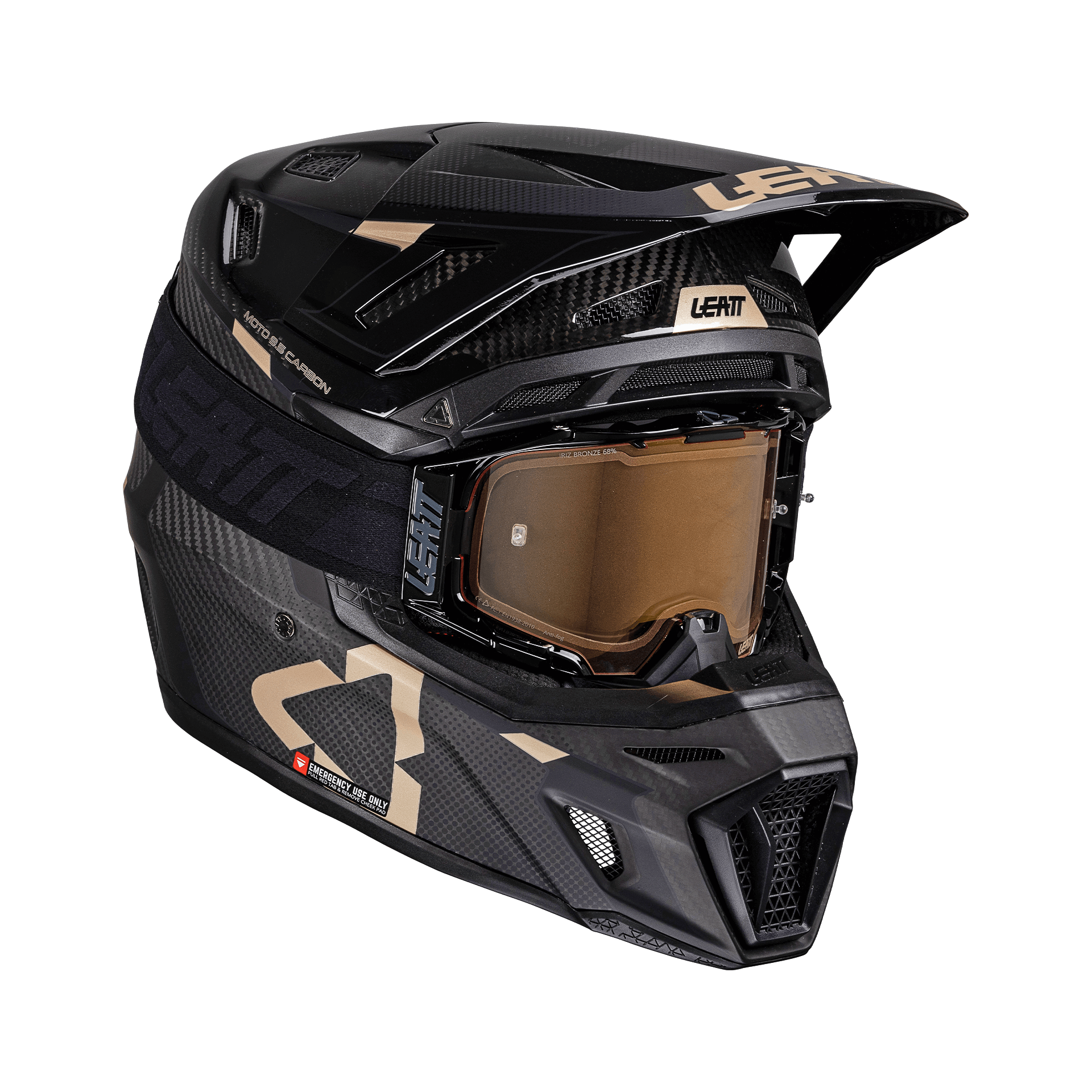קסדת ליט קרבון כולל משקפי אבק - LEATT MOTO 9.5 HELMET CARBON V26