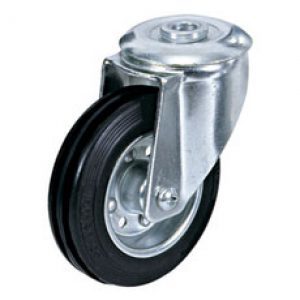 גלגל גומי שחור (EM04 סוג יורו) פלטה חור מתאם עומס עד 180 ק