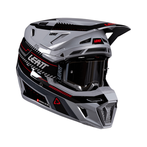 קסדת ליט 8.5 אפור כולל משקפי אבק מתנה -LEATT MOTO 8.5 HELMET V26