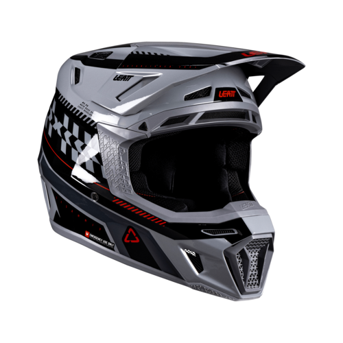 קסדת ליט 8.5 אפור כולל משקפי אבק מתנה -LEATT MOTO 8.5 HELMET V26