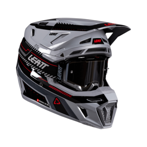 קסדת ליט 8.5 אפור כולל משקפי אבק מתנה -LEATT MOTO 8.5 HELMET V26