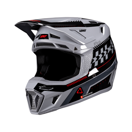 קסדת ליט 8.5 אפור כולל משקפי אבק מתנה -LEATT MOTO 8.5 HELMET V26