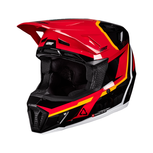 קסדת ליט 7.5 כולל משקפי אבק אדום - LEATT MOTO 7.5 HELMET V26
