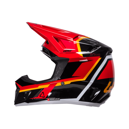 קסדת ליט 7.5 כולל משקפי אבק אדום - LEATT MOTO 7.5 HELMET V26