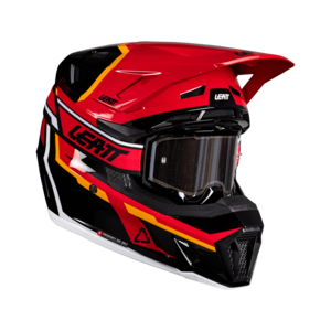 קסדת ליט 7.5 כולל משקפי אבק אדום - LEATT MOTO 7.5 HELMET V26