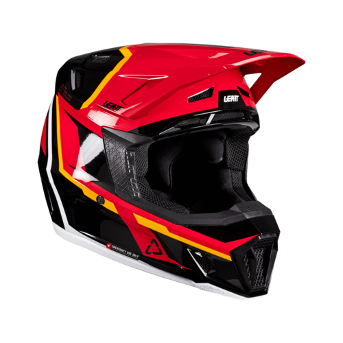 קסדת ליט 7.5 כולל משקפי אבק אדום - LEATT MOTO 7.5 HELMET V26