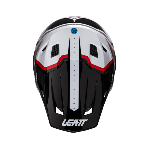 קסדת ליט 7.5 כולל משקפי אבק לבן / אדום - LEATT MOTO 7.5 HELMET V26