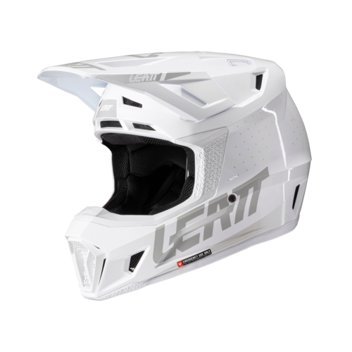קסדת ליט 7.5 כולל משקפי אבק לבן - LEATT MOTO 7.5 HELMET V26
