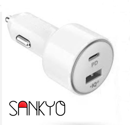 מטען לרכב SANKYO™ TYPE C+USB ALL TYPE